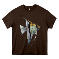 Chocolate Brown Angelfish Heavy Core Tee - LillyAllenDesigns