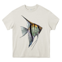 Cream Angelfish Heavy Core Tee - LillyAllenDesigns