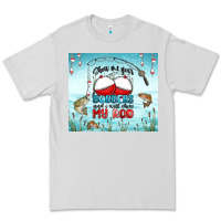 Dove Grey show me your bobbers and i will show my rod Premium Tee - MaliasSmallBusiness