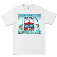 White show me your bobbers and i will show my rod Premium Tee - MaliasSmallBusiness