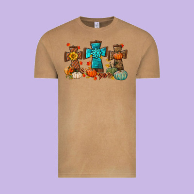 Fall Tree Cross Vintage Tee Designed By Bundleandbundleshop