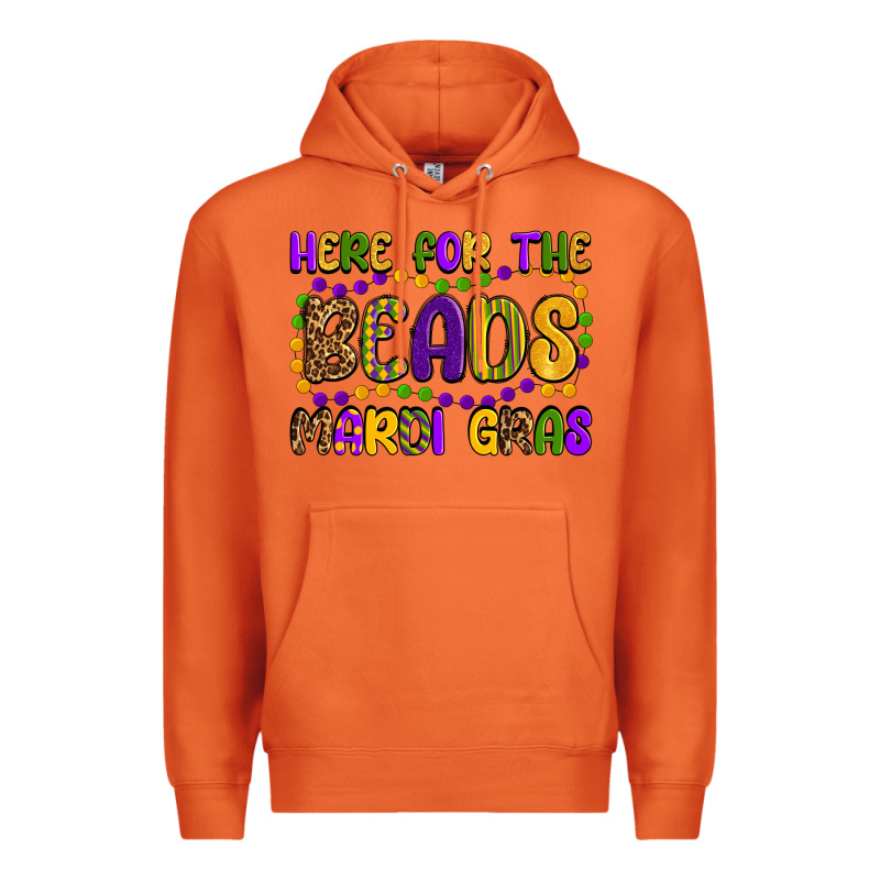 Here For The Beads Mardi Gras Premium Hoodie by OliviaCreatesArt | Teevron