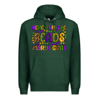 Sports Green here for the beads mardi gras Premium Hoodie - OliviaCreatesArt