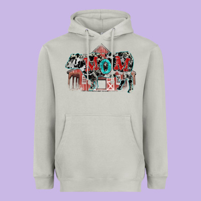 Mom Cow Mother's Day Heavyweight Hoodie Designed By Fadigitalartstudio