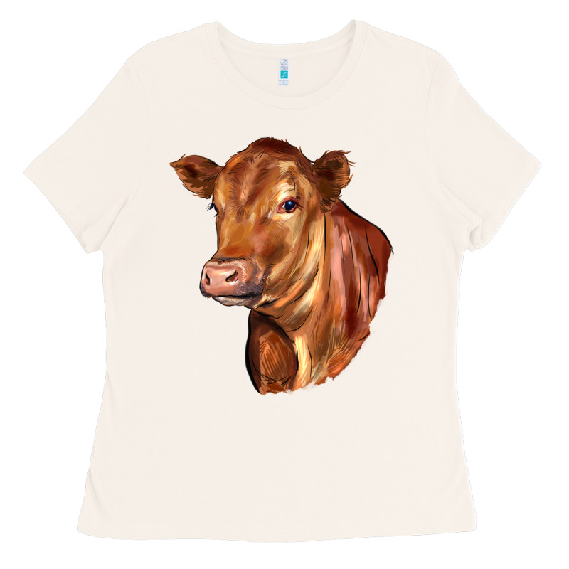 Red Angus Cattle Cow Ladies Tee by LillyAllenDesigns | Teevron