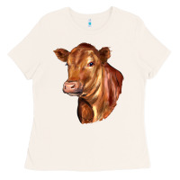 Bone red angus cattle cow Ladies Tee - LillyAllenDesigns