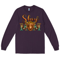 Plum show mom long haired cow Long Sleeve Tee - Jasminsmagicworld