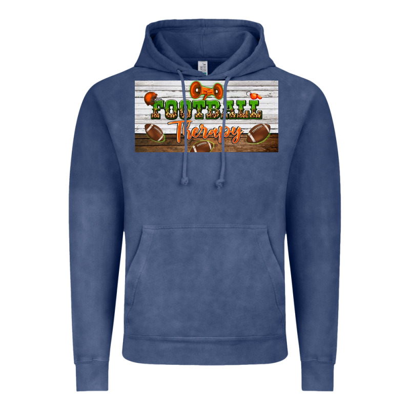 Football Therapy License Plate Vintage Hoodie by BundleAndBundleShop | Teevron