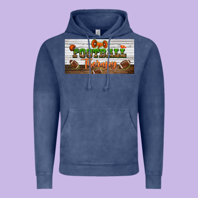 Football Therapy License Plate Vintage Hoodie Designed By Bundleandbundleshop