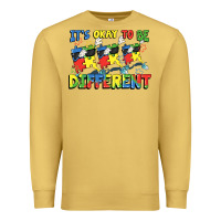 Antique Gold It's okay to be different Autism Premium Sweatshirt - FaDigitalArtStudio