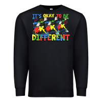Black It's okay to be different Autism Premium Sweatshirt - FaDigitalArtStudio