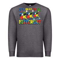 Charcoal Heather It's okay to be different Autism Premium Sweatshirt - FaDigitalArtStudio