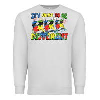 Dove Grey It's okay to be different Autism Premium Sweatshirt - FaDigitalArtStudio