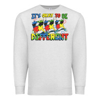 Oatmeal Heather It's okay to be different Autism Premium Sweatshirt - FaDigitalArtStudio