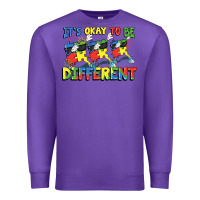 Purple It's okay to be different Autism Premium Sweatshirt - FaDigitalArtStudio