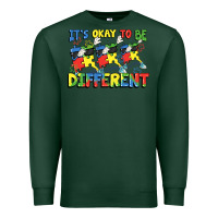 Sports Green It's okay to be different Autism Premium Sweatshirt - FaDigitalArtStudio