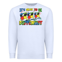 White It's okay to be different Autism Premium Sweatshirt - FaDigitalArtStudio