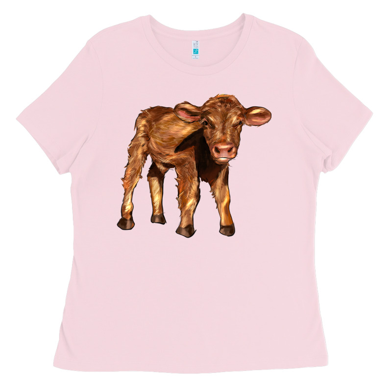 Red Angus Calf Ladies Tee by LillyAllenDesigns | Teevron