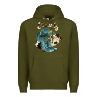Army Green howdy Premium Hoodie - JahusDesignShop