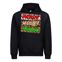 Black merry merry merry Urban Hoodie - CowhideDigitalArt