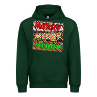 Forest Green merry merry merry Urban Hoodie - CowhideDigitalArt