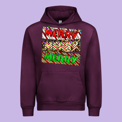 Merry Merry Merry Urban Hoodie Designed By Cowhidedigitalart