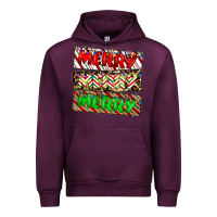 Mauve Wine merry merry merry Urban Hoodie - CowhideDigitalArt