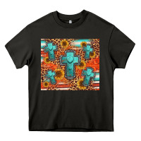 Asphalt turquoise cross pattern Heavy Core Tee - Jasminsmagicworld