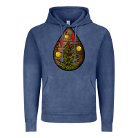 Vintage Denim christmas  teardrop Vintage Hoodie - BundleAndBundleShop