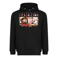 Black baseball vibes Heavyweight Hoodie - FaDigitalArtStudio