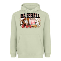 Matcha baseball vibes Heavyweight Hoodie - FaDigitalArtStudio