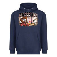Navy baseball vibes Heavyweight Hoodie - FaDigitalArtStudio