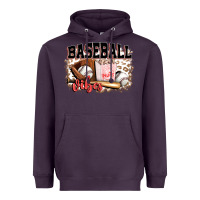 Plum baseball vibes Heavyweight Hoodie - FaDigitalArtStudio