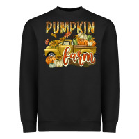 Black Pumpkin farm with truck Heavyweight Sweatshirt - texasbilliewilder