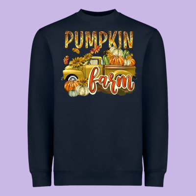 Pumpkin Farm With Truck Heavyweight Sweatshirt Designed By Texasbilliewilder