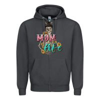 Smoke Mom life with skull Mother's Day Zipper Hoodie - CowGirlArtShop