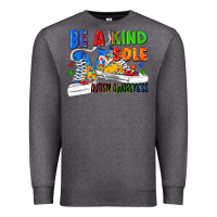 Charcoal Heather Be a kind sole Autism Awareness Premium Sweatshirt - FaDigitalArtStudio