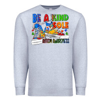 Heather Grey Be a kind sole Autism Awareness Premium Sweatshirt - FaDigitalArtStudio