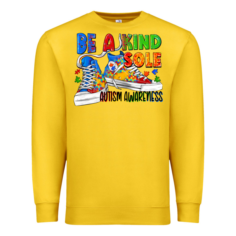 Be A Kind Sole Autism Awareness Premium Sweatshirt by FaDigitalArtStudio | Teevron