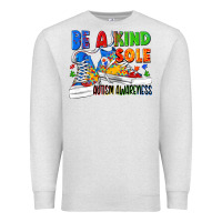 Oatmeal Heather Be a kind sole Autism Awareness Premium Sweatshirt - FaDigitalArtStudio