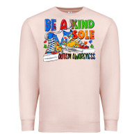 Pale Pink Be a kind sole Autism Awareness Premium Sweatshirt - FaDigitalArtStudio