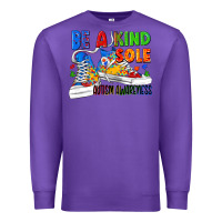 Purple Be a kind sole Autism Awareness Premium Sweatshirt - FaDigitalArtStudio