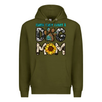 Army Green kinda busy being a dog mom Premium Hoodie - OliviaCreatesArt