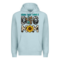 Blue Mist kinda busy being a dog mom Premium Hoodie - OliviaCreatesArt