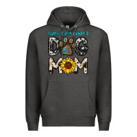 Charcoal Heather kinda busy being a dog mom Premium Hoodie - OliviaCreatesArt