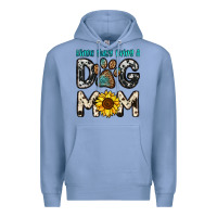Colony Blue kinda busy being a dog mom Premium Hoodie - OliviaCreatesArt