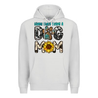 Dove Grey kinda busy being a dog mom Premium Hoodie - OliviaCreatesArt