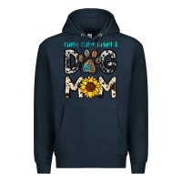 Navy kinda busy being a dog mom Premium Hoodie - OliviaCreatesArt
