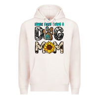 Pale Pink kinda busy being a dog mom Premium Hoodie - OliviaCreatesArt