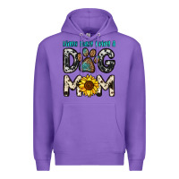 Purple kinda busy being a dog mom Premium Hoodie - OliviaCreatesArt